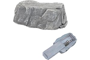 Vikrami lighting Fake Rock Hidden Storage Key Hider Outside, Spare Key Simulate Stone Keys Case for Home Garden Yard Outdoor Decor, Hider Decoration Safe Holder Stone（Bottom inner size:9x4x1.7cm）
