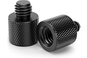 TSUWNO 2X Gewindeadapter 3/8 auf 1/4 und 1/4 auf 3/8 aus Aluminiumlegierung, für Kamera, Lautsprecher, Stativ, Mikrofonständer und Kamerastative.