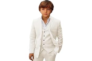 Leader of the Beauty Vestiti di lino del ragazzo 3 pezzi abiti slim fit abito da sposa due bottoni smoking set