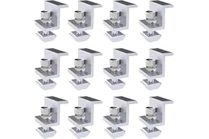 Solar Panels Brackets, NUZEKY 12PCS 30 mm Solar Panel Holder Solar Panel Mounting Bracket Solar Panel Z Bracket Adjustable Clamp for Rv Motorhomes Boats Roofs Walls and Other Off-Gird Roof Installa