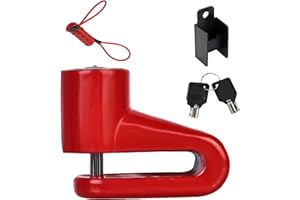 GNAUMORE Scooter Disc Brake Lock, Brake Disc Lock, Motorcycle Lock Alarm, Brake Disc Lock Reminder, Motorcycle Brake Disc Lock, Disc Brake Lock with Reminder Cable