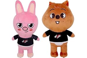 FISAPBXC Cute Plush Doll, Soft Plush, Stuffed Cushion, Soft Animal Toy, Stray Pig and Bear Decoration Figure Plush Gift for Kids Girls Boys Friends Birthday Party.