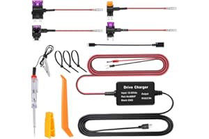 Gobesty Nextbase - Kit hardwire per telecamera da cruscotto, kit di cablaggio rigido per auto, adattatore mini / micro USB, 12 V 24 V a 5 V, kit di cavi rigidi per telecamera da cruscotto GPS