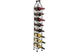 Biscottini Wine rack L12xPR12xH105 CM - Kitchen storage - Kitchen organiser - Wine racks free standing - Drinks trolley - Bottle drying rack - Wine racks - Home bar