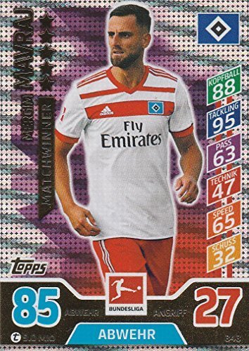 Preisvergleich Produktbild 343- Mergim Mavraj Hamburger SV - Matchwinner (Topps Match Attax Bundesliga 2017 / 2018)