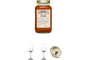 UNBEKANNT ODonnell Harte Nuss 25% 0,7 Liter + 2 Bugatti Nosing Gläser mit Eichstrich 2cl und 4cl + 1 ODonnell Ausgiesser