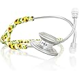 MDF Sunflower Silver MD One Epoch Lightweight Titanium Stethoscope, Adult, Sunflower Tube, Silver Chestpieces-Headset, MDF777TF