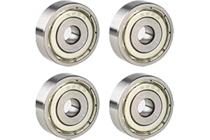 LIUJZZJ 4 Pezzi 608 ZZ Cuscinetti a sfera per Longboard, pattini, skateboard, doppia Schermati, (8x22x7) mm