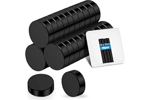 Wzone 30 Pack Strong magnets Small, 10×2mm Black Round Magnets, Fridge Magnets Tiny Magnets Strong, Notice Board Magnets for Kitchen, Photos and Offices