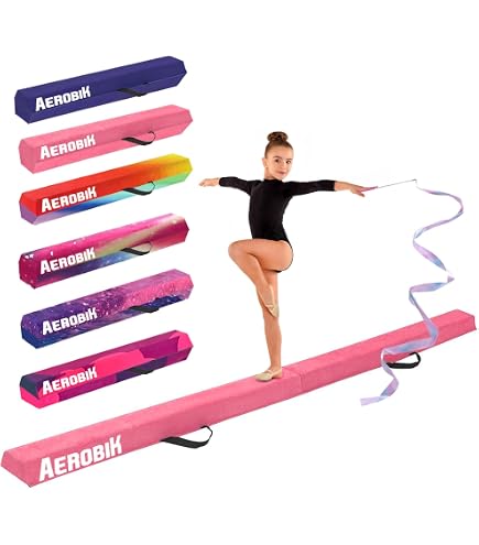 Poutre D'Équilibre Pliable ZELUS 2,4m - Base Antidérapante Pour Gym Et Entraînement Enfant Adulte