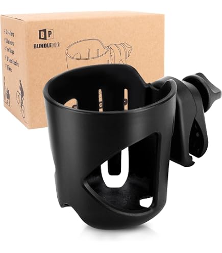 W4W Universal-Becherhalter – Verstellbare Klemme Für Kinderwagen, Fahrrad, Rollstuhl & Mehr, Hält Jeden Becher