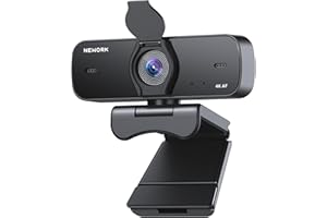 NEWORK Cámara Web 4K para PC con Sensor Sony, Enfoque automático y Cobertura de privacidad, cámara de transmisión Ultra HD 4K, 2 micrófonos con cancelación de Ruido, USB Plug & Play, 77° FOV, Webcam