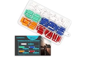 KUBOWAI 200 pcs Fusible Torpille Assortiment Kit, Fusibles Automobile Ampères, pour Voitures Classiques de Style Vintage (5A, 8A, 10A, 16A, 25A)