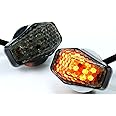 15 Amber LED Flush Mount Smoke Turn Signal Indicator Blinker Light Universal For Motorcycle Sport Street Racing Bike