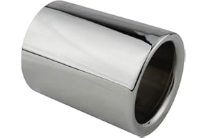 L & P CAR DESIGN Embellecedor de Tubo de Escape Coche Cola de Escape Coche Acero Inoxidable Cromo Pulido Plug&Play comparación Números 1830 7622764 – 1830 7622762 para 65mm - L&P A304