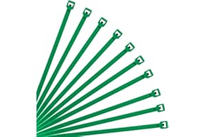 XINGO Pack de 500 Bridas de Plástico Premium Fuertes Industrial, Bridas de Plástico para Cables Multifunción para Uso Interior y Exterior, Gestión de Cables,Decoración (250mm x 3.6mm, Verde)
