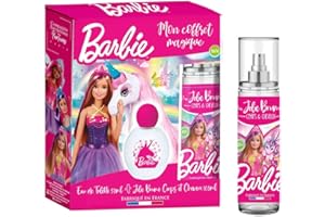 CHRISTINE ARBEL BARBIE coffret-parfum Eau de Toilette enfant fille 30ml + Brume parfumée Corps et Cheveux 100ml Senteur Florale-Fruitée Fabriqué en France