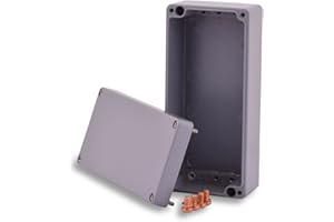 Caja industrial de aluminio BOXEXPERT serie Alster 175x80x57mm IP 66 gris RAL7001 caja de distribución del armario de control