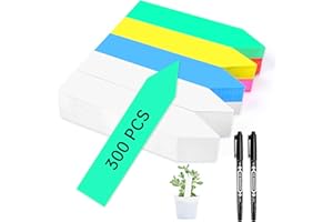 MINISOISO 300 Piezas Etiquetas Plantas de Plástico con Marcadores, Etiquetas para Plantas Jardineria Exterior, Etiqueta Jardinería Impermeables para Semillas, Flores, Verduras e Plantas 10 x 2 cm
