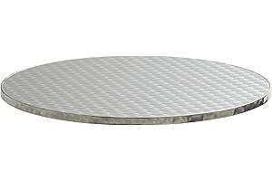 Oviala Plateau de Table Rond en Inoxydable 60 cm Brixton