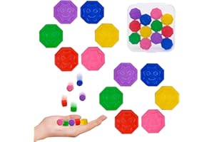 Pipihome Gonggi Traditional Korean Game, Korean Folk Game, Rainbow Board Games, Gonggi Stone Pebbles Set for Family Travel, Skill Development, and Valentine's Day Party Gifts