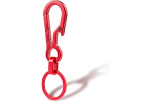 KeyUnity KM01 Clip portachiavi in titanio EDC con apribottiglie, portachiavi con moschettone a sgancio rapido per uomo