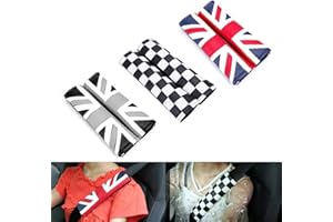 QIDIAN Coussin de Protection d'épaule de Ceinture de sécurité en Cuir PU pour Voiture Cooper S One JCW Clubman F54 F55 F56 F57 R55 R56 R57 F60 R60 R61 Hatchback Convertible Countryman Paceman