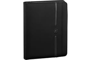 WENGER Affiliate Carpeta con compartimento para tableta de 10 ", portafolios con organizador de negocios, poliéster, cuaderno A4, mujer hombre, negro, 601361