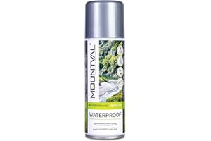 Mountval Spray Impermeabilizante Repelente al Agua contra la Humedad y la Suciedad para Equipamiento de Exterior, Waterproof