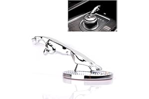 Zbosrma 3D Emblem for Jaguar Gear Shift Knob Cover Decoration Trim Sticke Cover Button Decal for Jaguar XFL XE XEL XJ XJL F-PACE F-Type（Silver）