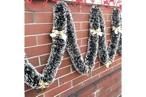 Bimhayuu Girlande Weihnachtsgirlande 2 Meter zum Aufhängen Tannengirlande Künstliche Girlande Weihnachtsdeko Weihnachtsschmuck Weihnachtsfeier Deko für Innen-/ Außenbereich Treppen Kamine (Gold)