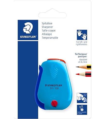 Staedtler Metalen puntenslijper met 2 gaten zilver (blister 1 stuk Staedtler Metalen puntenslijper met 2 gaten zilver (blister 1 stuk
