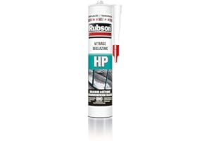 Rubson HP Translucide, Dichtstoff für Glasscheiben, Aktive Silikondichtung, Glaskitt, Verglasung, Dichtungen für Türen und Fenster, Kartusche 300 ml