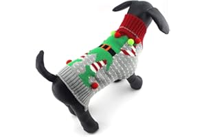 Dr.Jieer Dog Costume, Christmas Knitted Jumper, Cotton Dog Sweater For Parties, Winter Coat, Dressing Up, Puppy Gift, Fashion Pet Costume