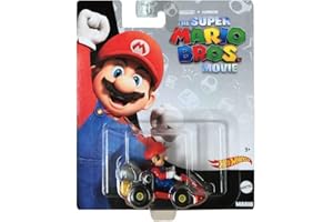 HOT WHEELS Die Cast Modelo de Coche Mario Kart Versión de Super Mario Bros The Movie - Escala 1:64 Longitud 5cm