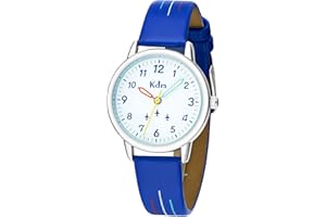 KDM Orologio Bambino Orologio per l'Apprendimento del Tempo Impermeabile Orologio da Polso per Ragazzi e Ragazze, Orologi Educativo Bambino Analogico al Quarzo, Regalo Bambino 3-12 Anni