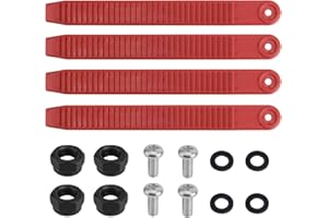 BOXOB Snowboard Strap Binding Replacement, 20x2.1cm/7.87x0.83in Snowboard Ankle Ladder Strap Binding with Screws Nuts Washers for Skates & Sporting Gear