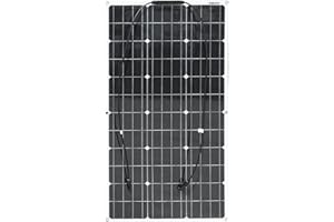 Aysolar Panel Solar Flexible 100W 12V Placa Solar Monocristalino Fotovoltaico Módulo para Caravana, Autocaravana, Furgoneta, Barco Coche 12V Batería