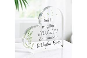 XIOABRE Regalo Nonno Compleanno Regali Per Nonno Idee Regalo Nonno Acrilico Placca Per Nonno Regali Festa Dei Nonni Regalo Per Nonno Compleanno Da Nipote Regalo Festa Del Papà E Nonno Regalo Natale Nonno