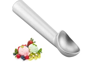 YCLFHOO Sliver Ice Cream Scoop,Aluminum Ice Cream Scooper,7 Inches One-Piece Design,Non-Stick ice Cream Scoop for Fruit/Mashed Potato/Scooping Ice Cream