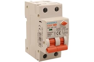 A2ZWORLD Interruttore Differenziale Magnetotermico 16A C16, RCBO Tipo AC Curva C, 1P+N 6kA 30mA, Doppio Leva con Diagnostica Visiva, 2 Moduli DIN, Serie PL8HM Elettromagnetica
