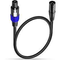 Speakon Auf 1/4-Zoll Lautsprecherkabel – 2 Meter, Drehverschluss, Für PA, DJ & Verstärker