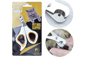 LUTAKU Haustier-Nagelknipser, Update-Version, Katzen- und Kätzchen-Krallen-Nagelknipser zum Trimmen, professionelle Haustier-Nagelknipser, ideal für Katzen, Welpen, Kätzchen und kleine Hunde (orange)