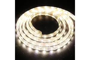 XUNATA 4m Tira de LED Regulable Blanco calido, 220V 5050 LED SMD 60 Unidades/m Luz Cuerda Dimmable, IP67 Impermeable para Decoración Interior