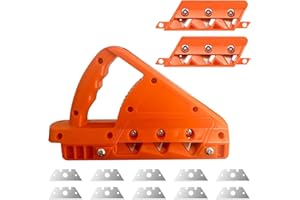 QITIXI:OU Kantenhobel für Gipskartonplatten, Gipskarton-Kantenhobel Gipskarton mit 10 Klingen, Robuster Hobel Holzbearbeitung Handschneidewerkzeug, Mehrzweck-Kantenhobel für Gipskartonplatten, Korkplatten