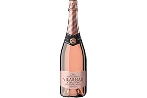 Vilarnau Brut Rose Reserva Organic Cava - Vegan Spanish Sparkling Wine, 75cl Bottle