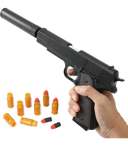 Pistolet Airsoft à Ressort The Replicant Ghost 80134 – 0,2 J, 6 Mm, 10 Billes, Portée 8 M, Noir, 75 G – Tir Coup Par Coup
