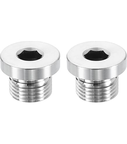 Produktbild von QUARKZMAN 4 Stück M14 X 1,5 Mm Rohrstopfen Aus Karbonstahl – Mit Innensechskant, Schwarz Oxidiert, Für Dichtungen & Verschraubungen