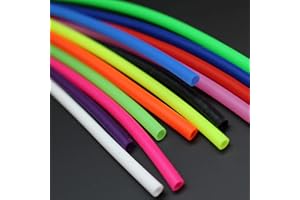 Tigofly 12pc 12 Color UV Silicone Tube - 3x4mm Soft Flexible Hollow Fly Tying Tubes - 10in