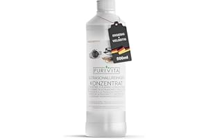 ‎PURIVITA PURIVITA® Ultraschallreiniger Konzentrat [500ML] - Reinigungsmittel für Ultraschallgeräte - Reinigungsflüssigkeit für Ultraschallreiniger - Ultraschall Reinigung für Brillen, Schmuck, Zahn & Münzen